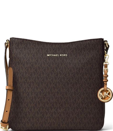 michael kors jet set signature large cross body bag brown|Michael Kors jet set collection.